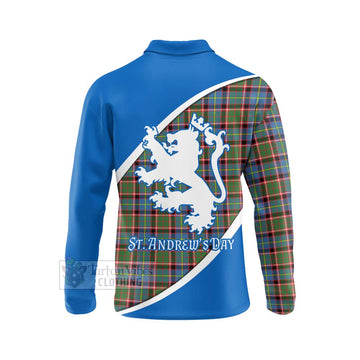 Aikenhead Family Crest Tartan Long Sleeve Polo Shirt Celebrate Saint Andrew's Day in Style - Tartan Vibes Clothing