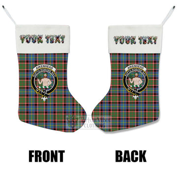 Aikenhead Tartan Family Crest Christmas Stocking with Personalized Text