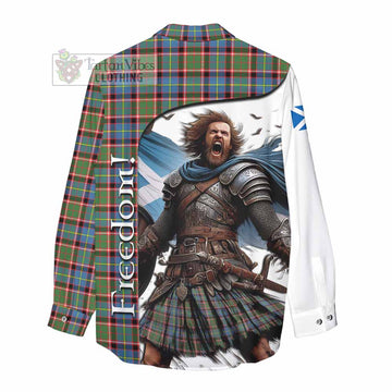 Aikenhead Crest Tartan Women's Casual Shirt Inspired by the Freedom of Scottish Warrior - Tartan Vibes Clothing