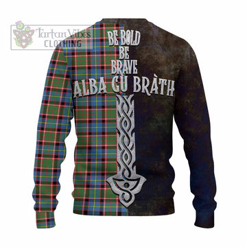 Aikenhead Tartan Family Crest Knitted Sweater Alba Gu Brath Be Brave Lion Ancient Style - Tartan Vibes Clothing
