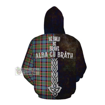 Aikenhead Tartan Family Crest Cotton Hoodie Alba Gu Brath Be Brave Lion Ancient Style Pullover Hoodie - Tartan Vibes Clothing