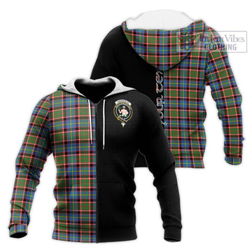 Aikenhead Tartan Knitted Hoodie with Family Crest and Half Of Me Style