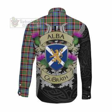 Aikenhead Tartan Family Crest Long Sleeve Button Shirt Lion Rampant Royal Thistle Shield Celtic Inspired Men's Shirt - Tartan Vibes Clothing