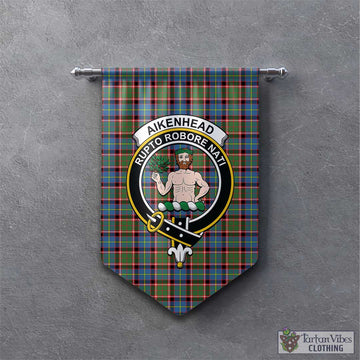 Aikenhead Tartan Gonfalon, Tartan Banner with Family Crest - Tartan Vibes Clothing