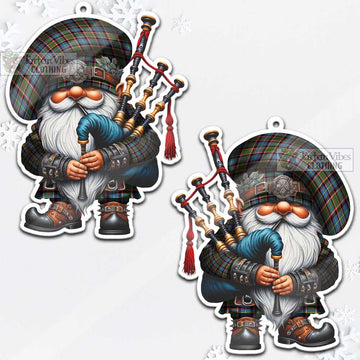 Aikenhead Tartan Bagpiper Gnome Christmas Ornament