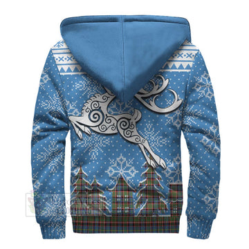 Aikenhead Clan Christmas Sherpa Hoodie Celtic Reindeer Style