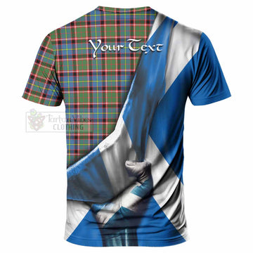 Aikenhead Tartan T-Shirt with Family Crest Scotland Patriotic Style