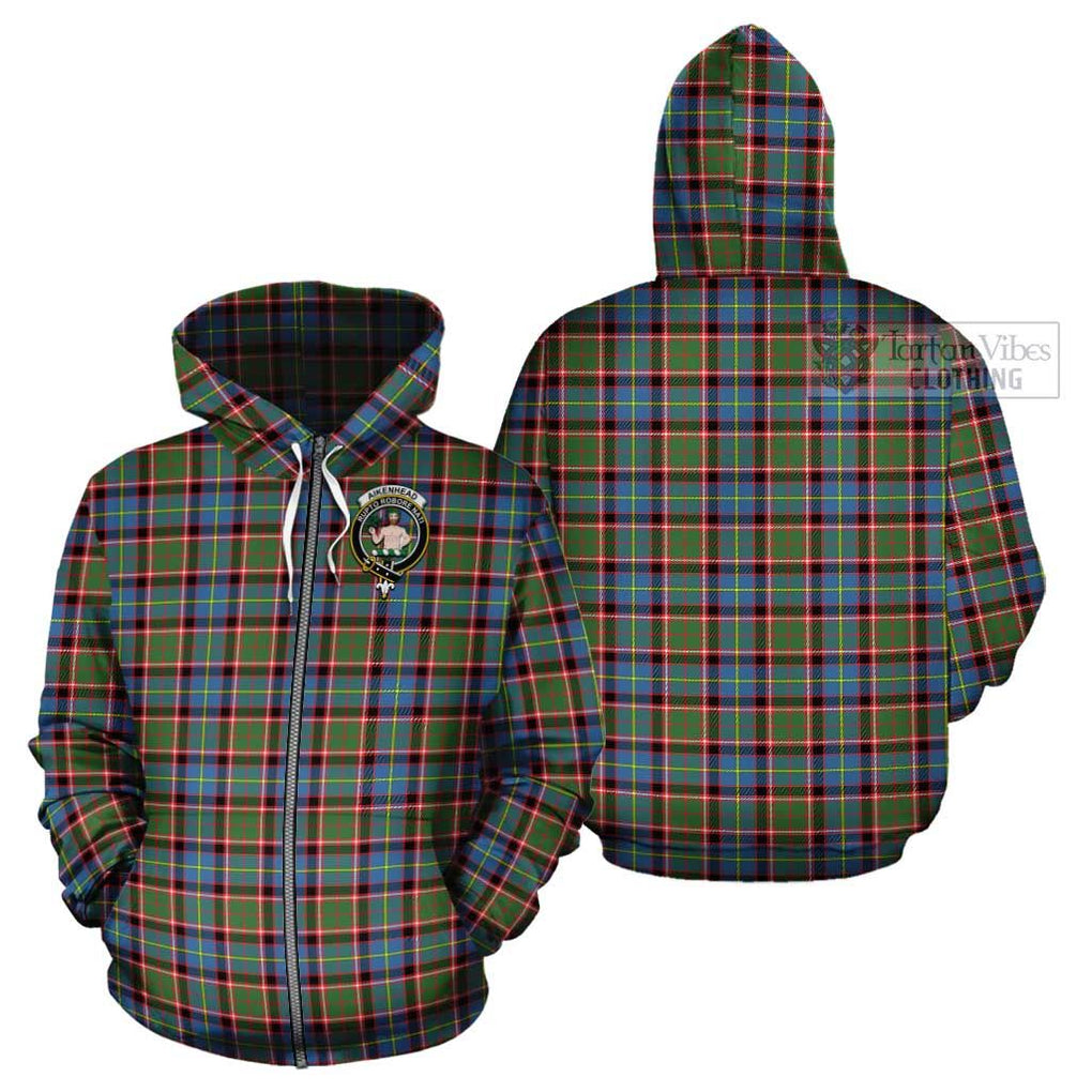 Aikenhead Tartan Cotton Hoodie with Family Crest - Tartan Vibes Clothing