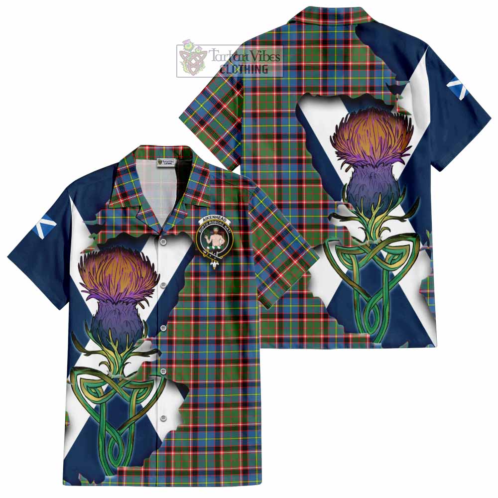 Aikenhead Tartan Family Crest Hawaiian Shirt Scottish Thistle Celtic Inspired - Tartan Vibes Clothing