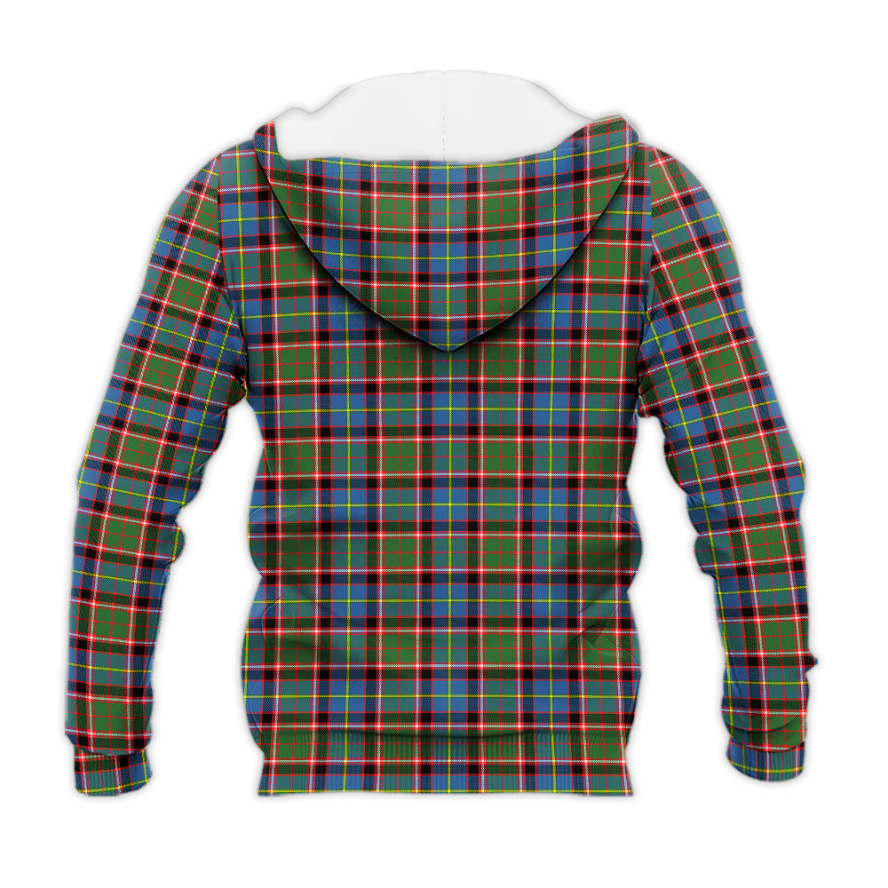 Aikenhead Tartan Knitted Hoodie with Family Crest - Tartanvibesclothing