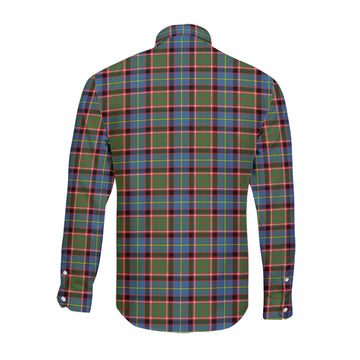 Aikenhead Tartan Long Sleeve Button Up Shirt with Family Crest - Tartan Vibes Clothing