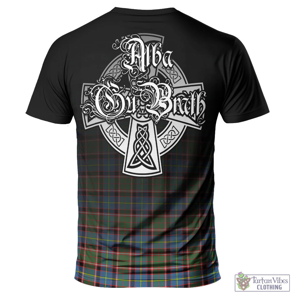 Tartan Vibes Clothing Aikenhead Tartan T-Shirt Featuring Alba Gu Brath Family Crest Celtic Inspired