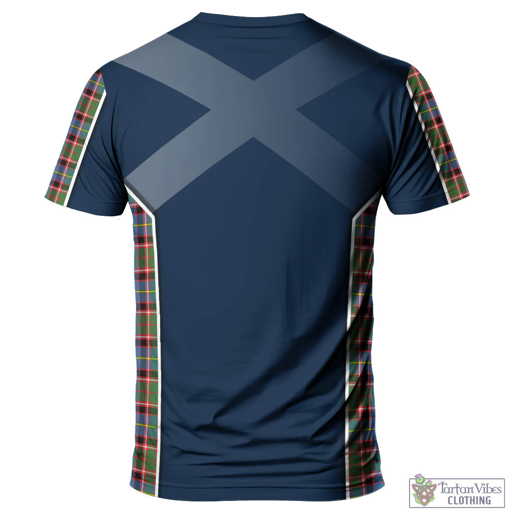 Tartan Vibes Clothing Aikenhead Tartan T-Shirt with Family Crest and Lion Rampant Vibes Sport Style