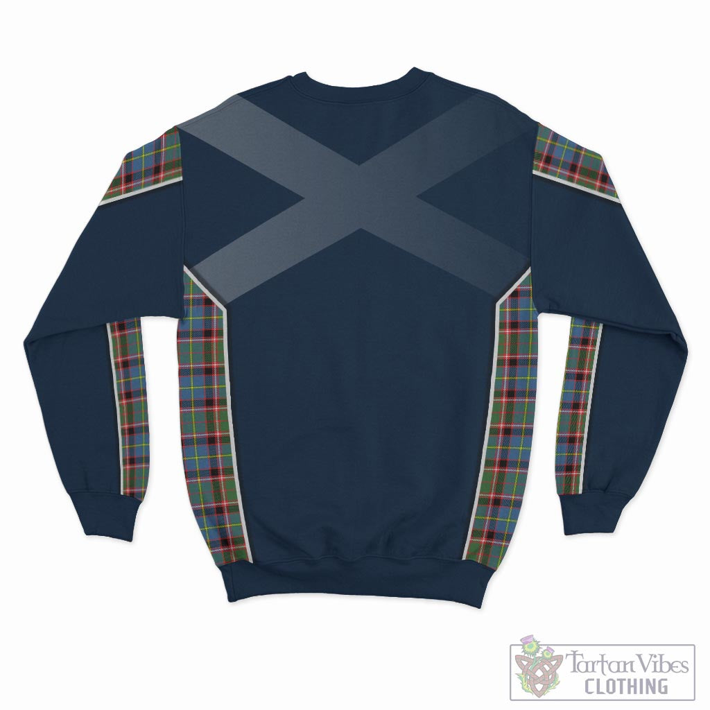 Tartan Vibes Clothing Aikenhead Tartan Sweatshirt with Family Crest and Scottish Thistle Vibes Sport Style