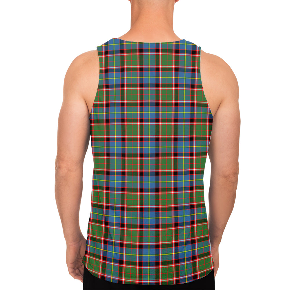 Aikenhead Tartan Mens Tank Top with Family Crest - Tartan Vibes Clothing