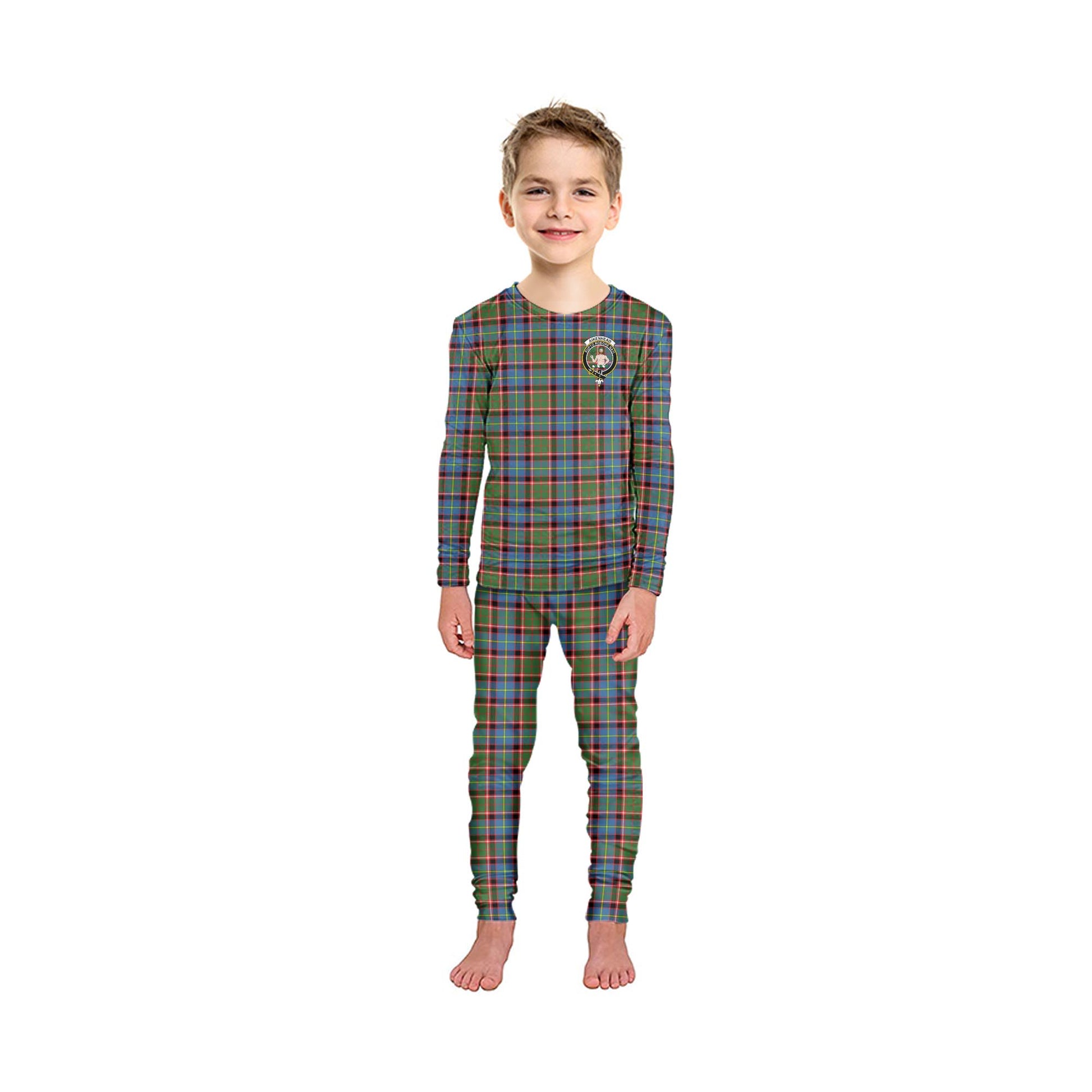 Aikenhead Tartan Pajamas Family Set with Family Crest - Tartan Vibes Clothing