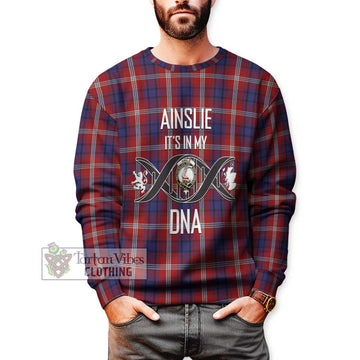 Ainslie Tartan Sweatshirt with Family Crest DNA In Me Style