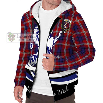 Ainslie Tartan Sherpa Hoodie with Alba Gu Brath Regal Lion Emblem