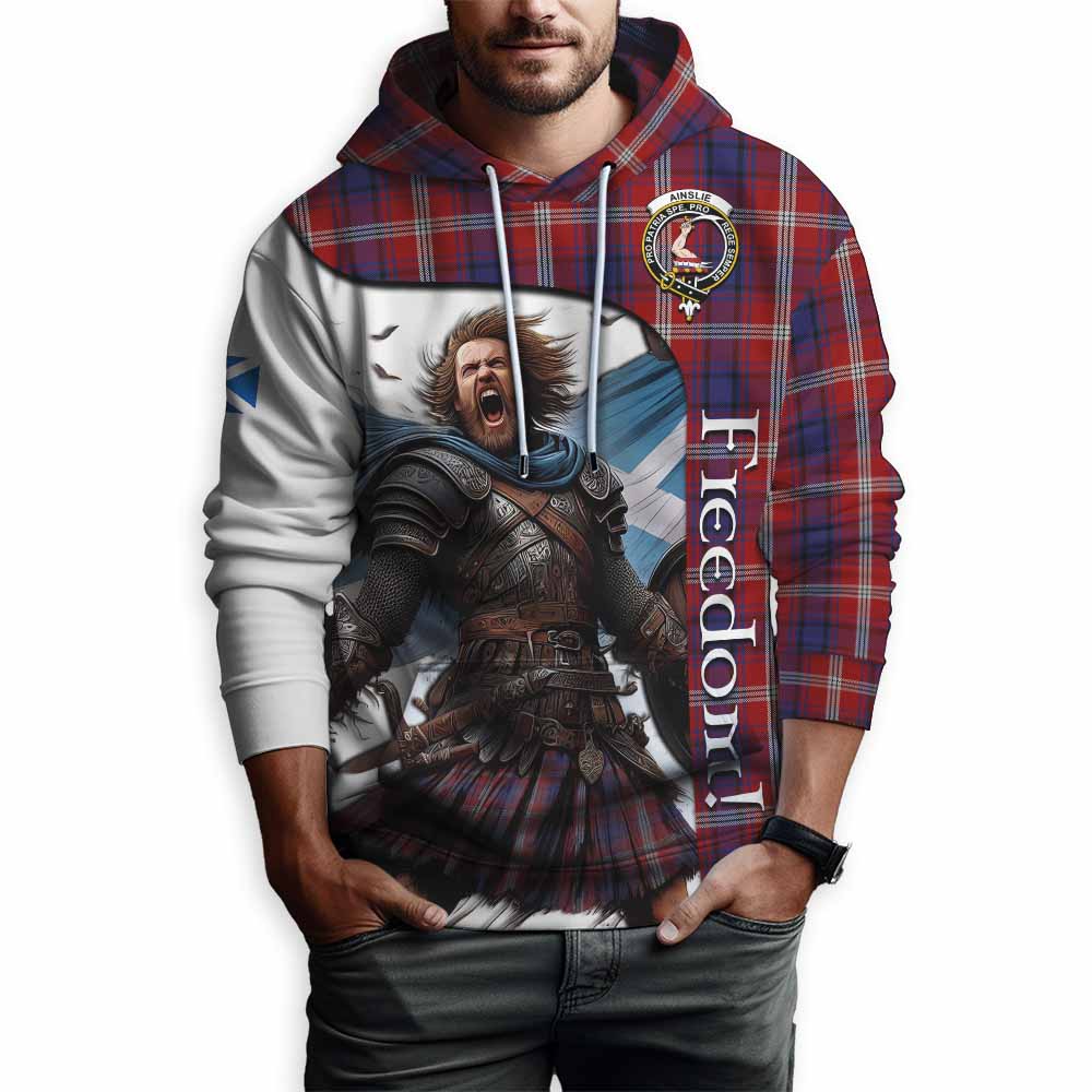 Tartan Vibes Clothing Ainslie Crest Tartan Hoodie Inspired by the Freedom of Scottish Warrior