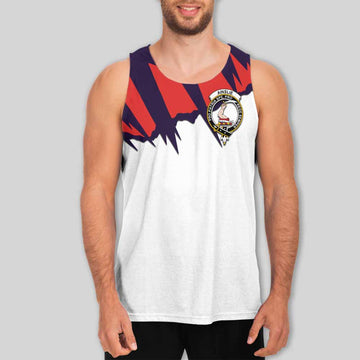 Ainslie Clan Crest Men's Tank Top with Retro Sport Style Men - 2D-tartanvibesclothing
