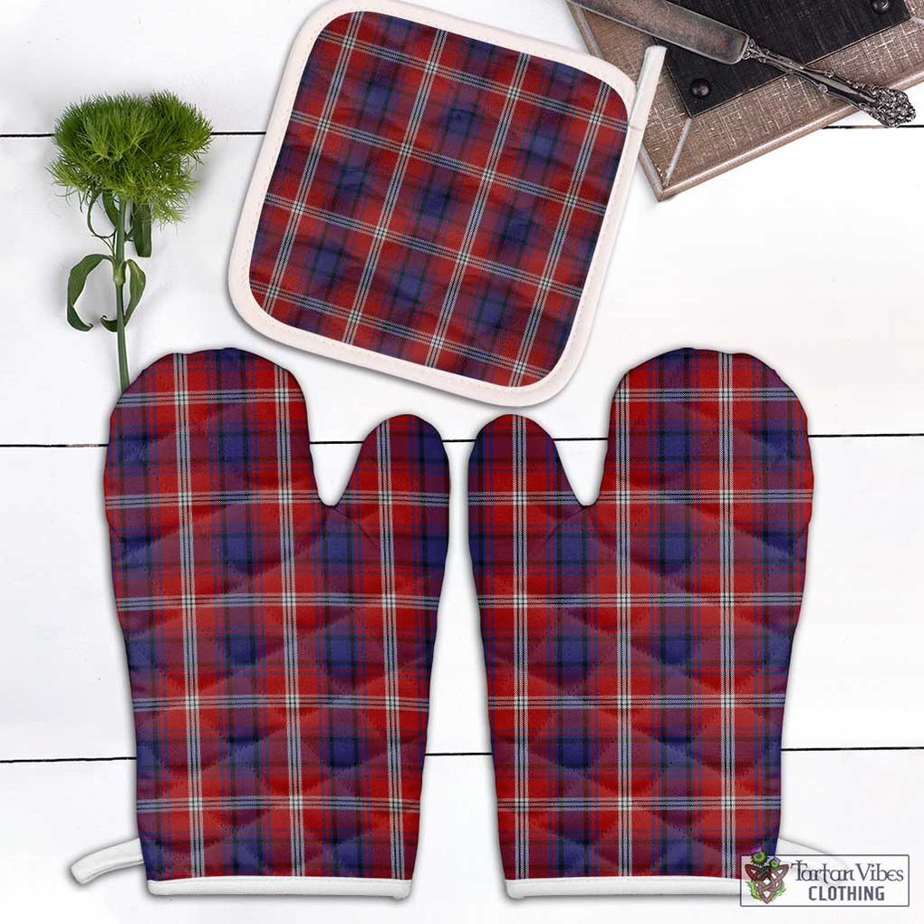 Ainslie Tartan Combo Oven Mitt & Pot-Holder Combo 1 Oven Mitt & 1 Pot-Holder White - Tartan Vibes Clothing