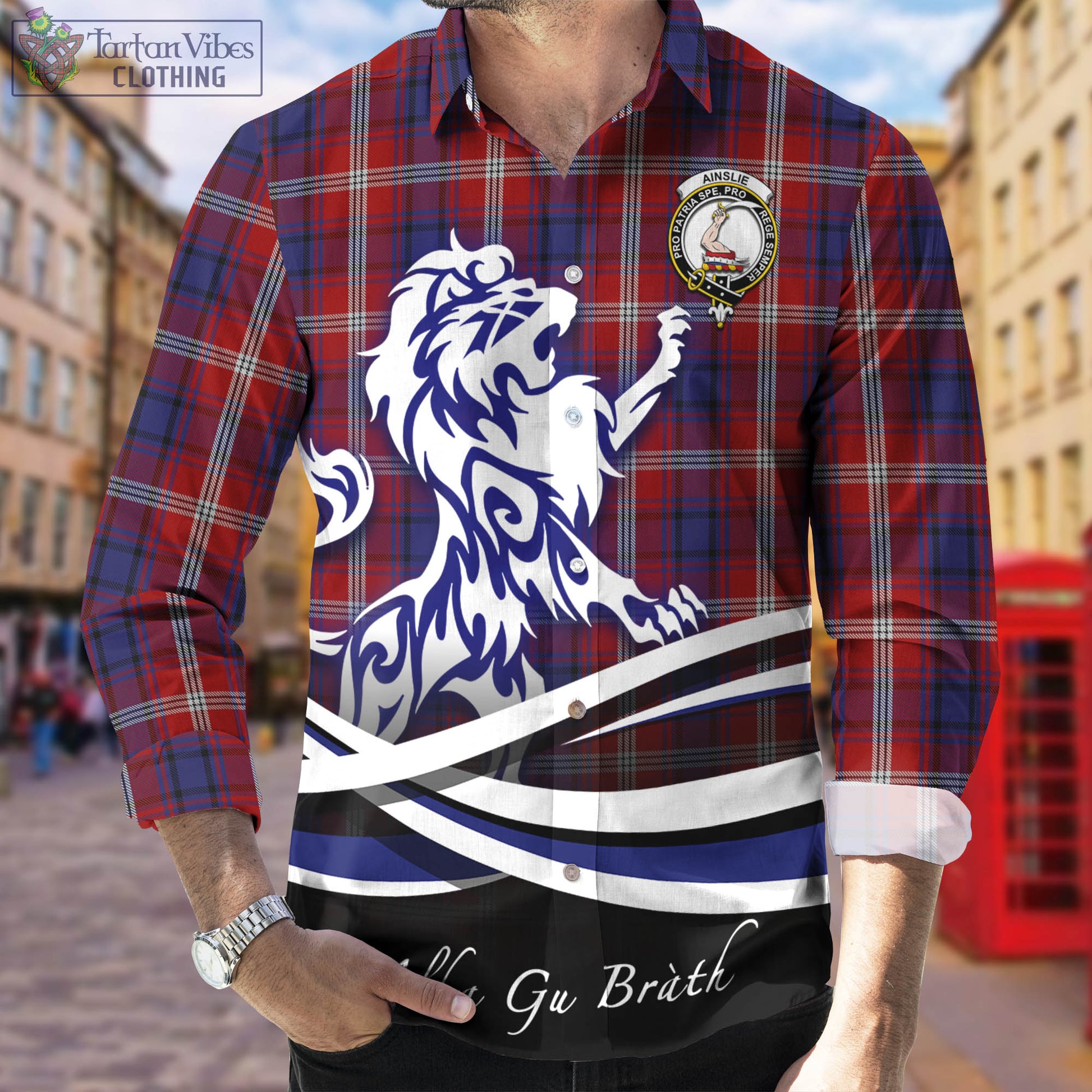 ainslie-tartan-long-sleeve-button-up-shirt-with-alba-gu-brath-regal-lion-emblem