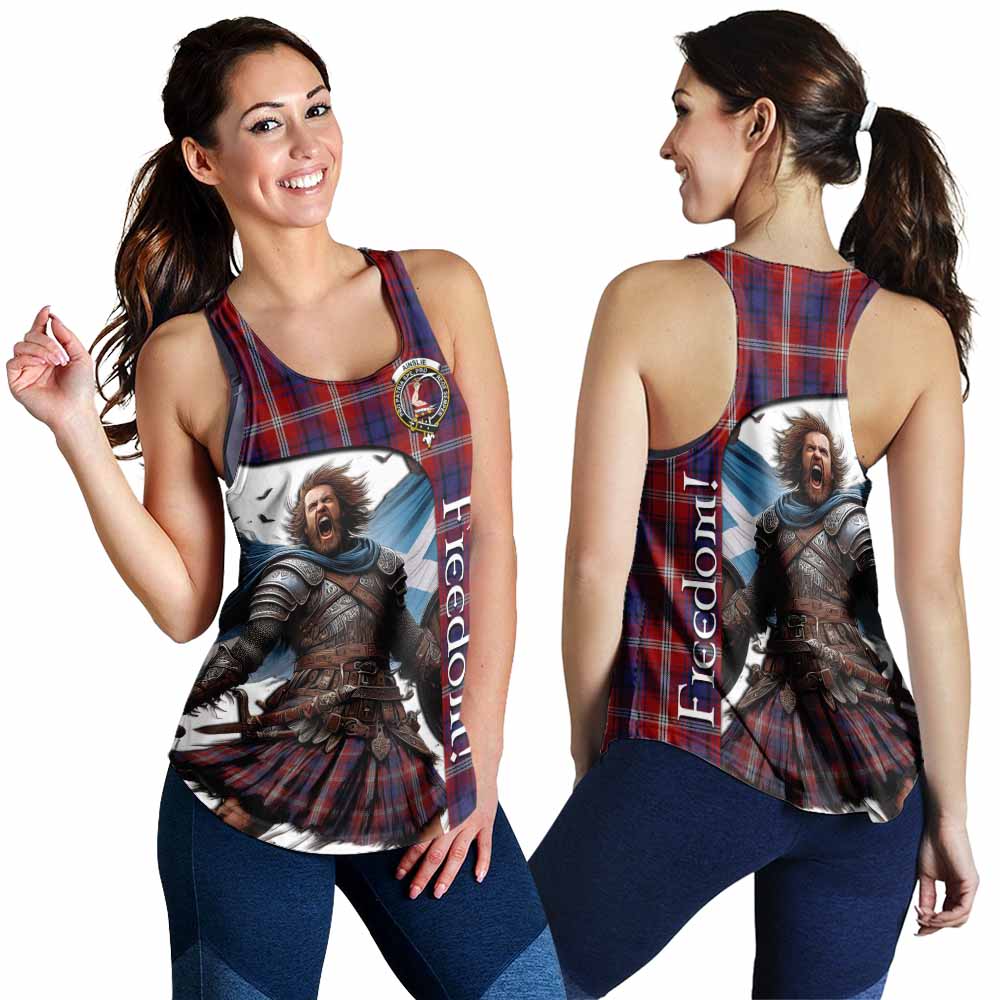 Tartan Vibes Clothing Ainslie Crest Tartan Women's Racerback Tanks Inspired by the Freedom of Scottish Warrior