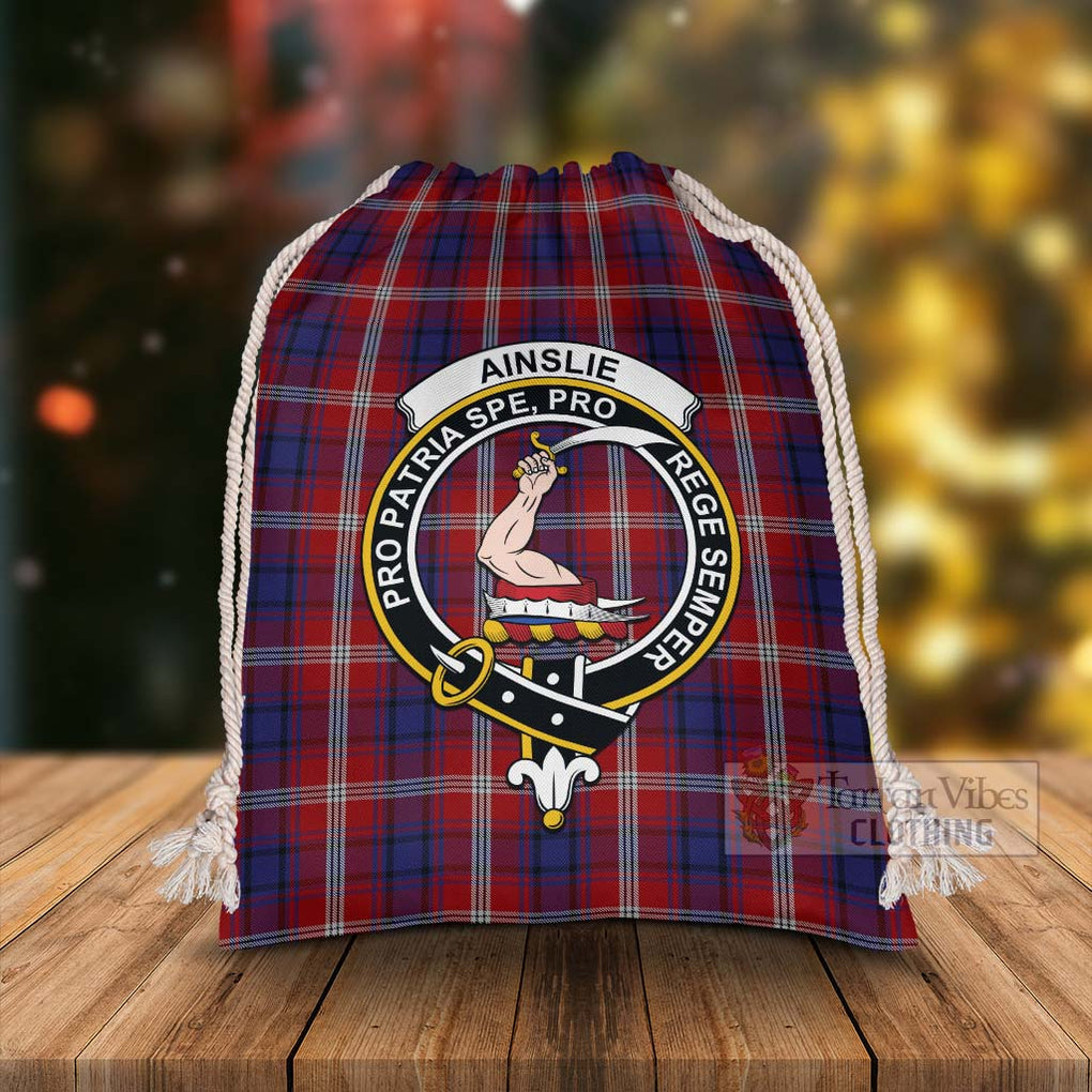 Tartan Vibes Clothing Ainslie Tartan Christmas Santa's Bag with Family Crest