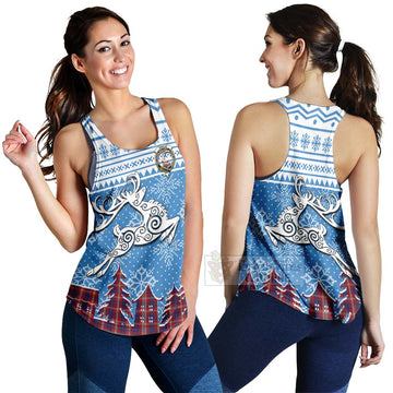 Ainslie Clan Christmas Women's Racerback Tanks Celtic Reindeer Style