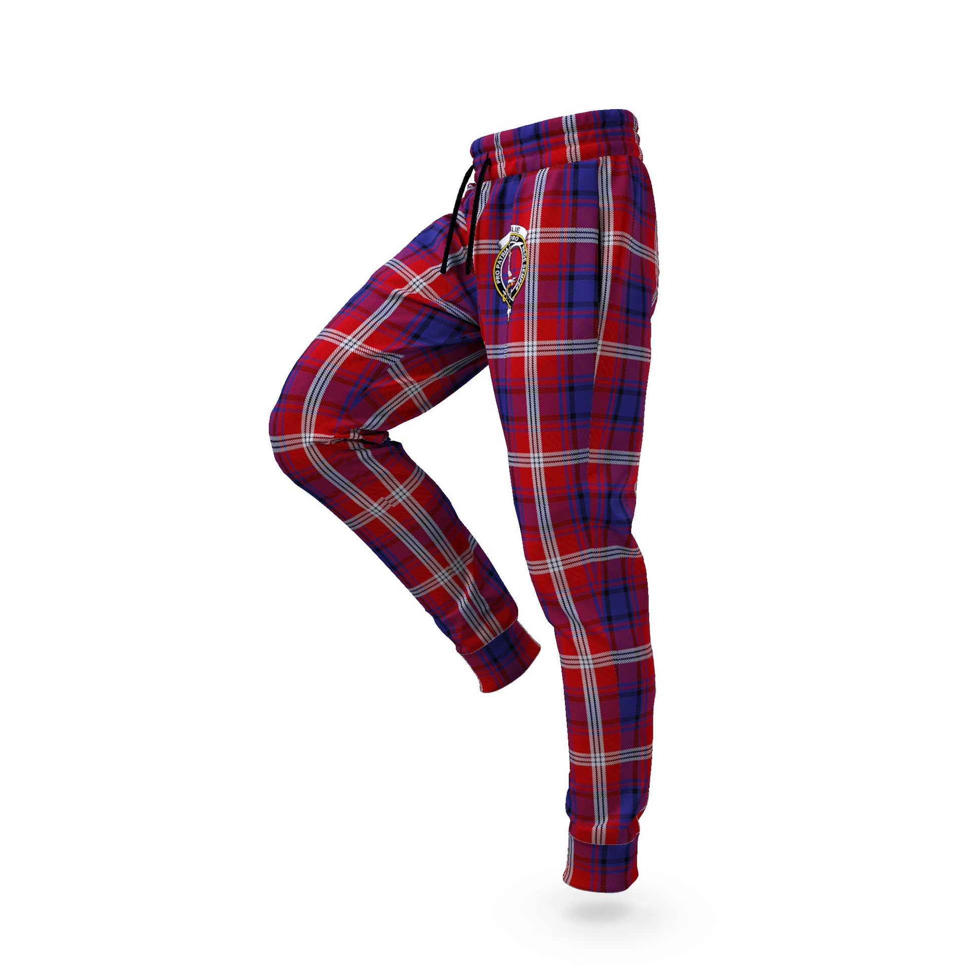 Ainslie Tartan Joggers Pants with Family Crest S - Tartan Vibes Clothing