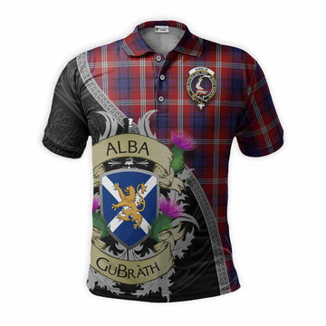 Ainslie Tartan Family Crest Polo Shirt Lion Rampant Royal Thistle Shield Celtic Inspired Kid - Tartan Vibes Clothing