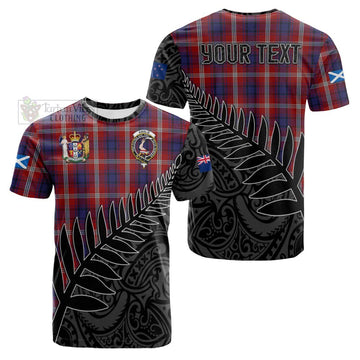 Ainslie Crest Tartan Cotton T-shirt with New Zealand Silver Fern Half Style