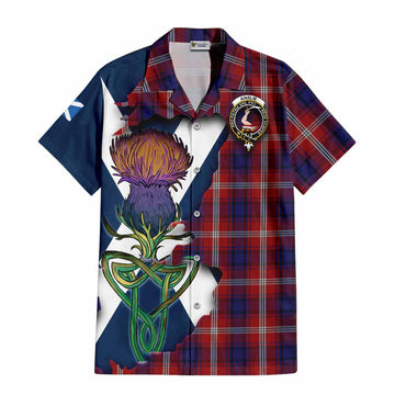 Ainslie Tartan Family Crest Hawaiian Shirt Scottish Thistle Celtic Inspired Kid - Tartan Vibes Clothing