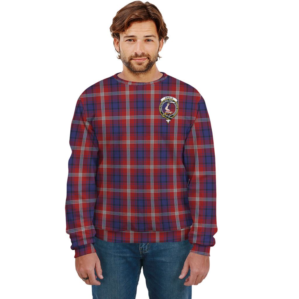 Ainslie Tartan Sweatshirt with Family Crest Unisex - Tartan Vibes Clothing