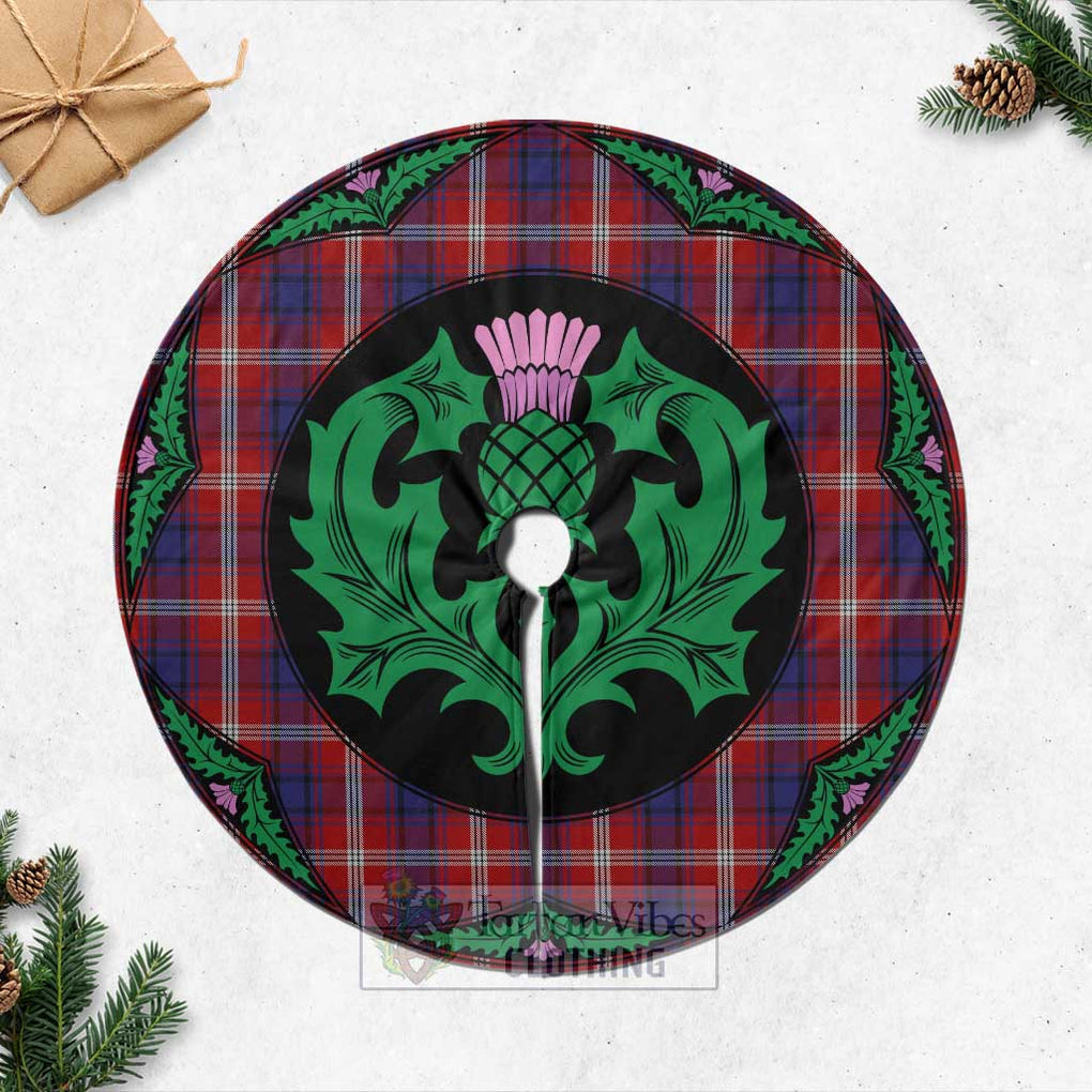 Tartan Vibes Clothing Ainslie Tartan Christmas Tree Skirt Scottish Thistle Style