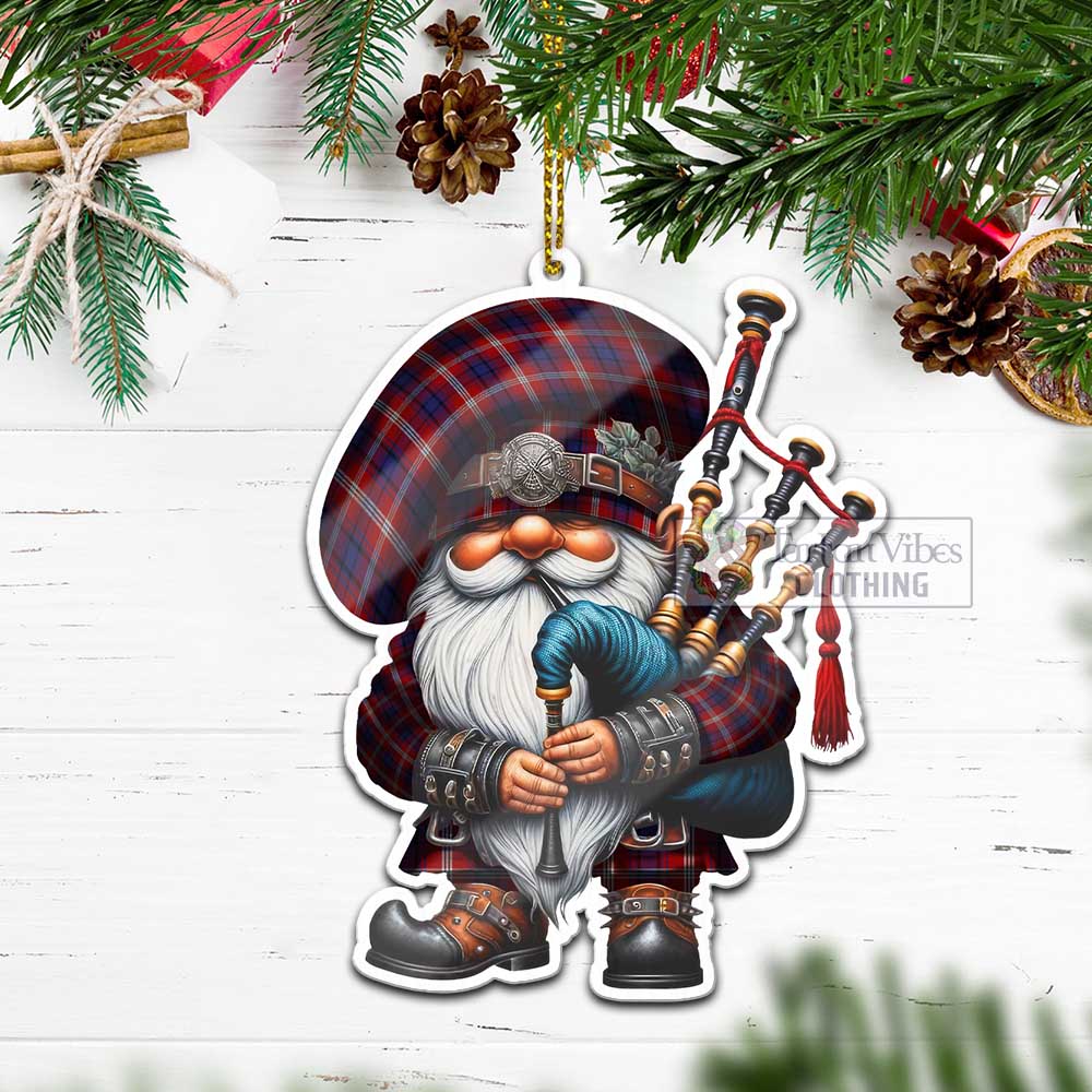 Tartan Vibes Clothing Ainslie Tartan Badpiper Gnome Christmas Ornament