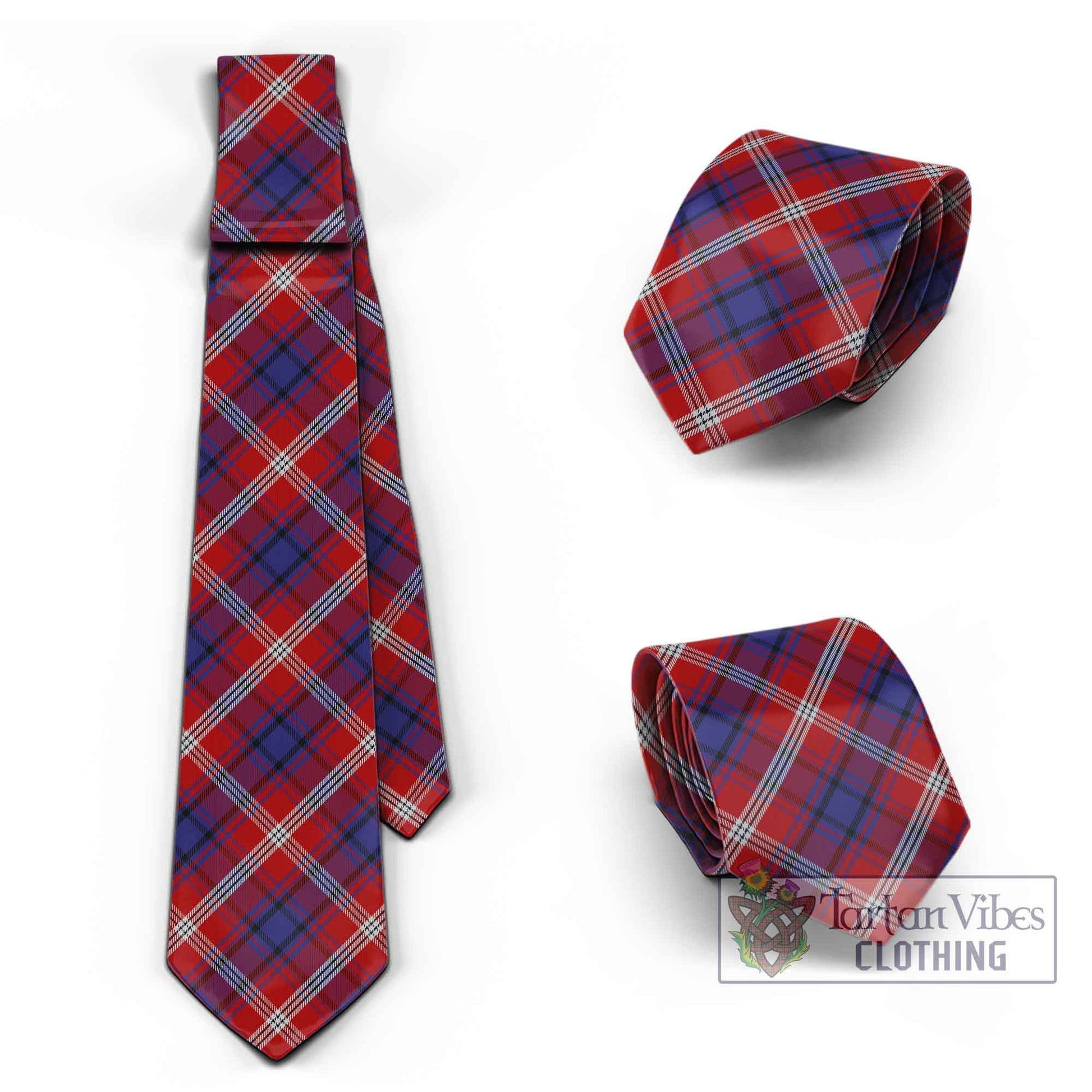 Tartan Vibes Clothing Ainslie Tartan Classic Necktie Cross Style