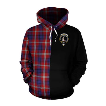 Ainslie Tartan Cotton Hoodie with Family Crest and Half Of Me Style