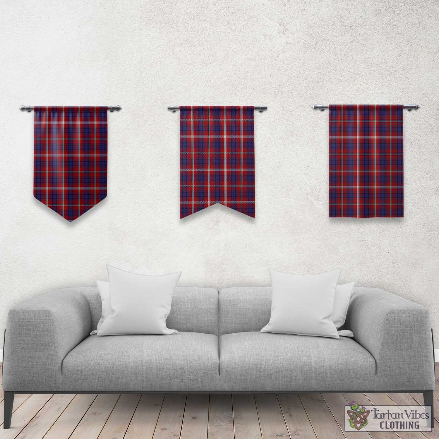 Tartan Vibes Clothing Ainslie Tartan Gonfalon, Tartan Banner