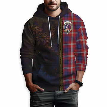 Ainslie Tartan Family Crest Hoodie Alba Gu Brath Be Brave Lion Ancient Style Pullover Hoodie - Tartan Vibes Clothing