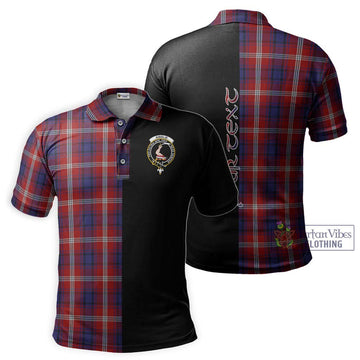 Ainslie Tartan Polo Shirt with Family Crest and Half Of Me Style