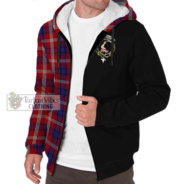 Ainslie Tartan Sherpa Hoodie with Family Crest and Half Of Me Style