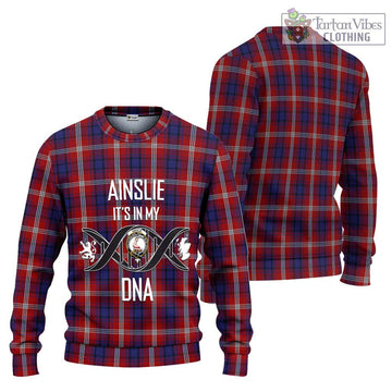 Ainslie Tartan Ugly Sweater with Family Crest DNA In Me Style