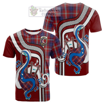 Ainslie Tartan Cotton T-shirt with Epic Bagpipe Style