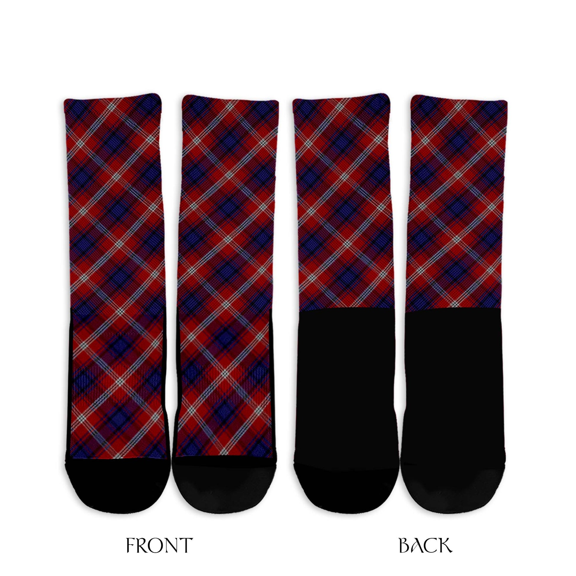 Ainslie Tartan Crew Socks Cross Tartan Style - Tartanvibesclothing