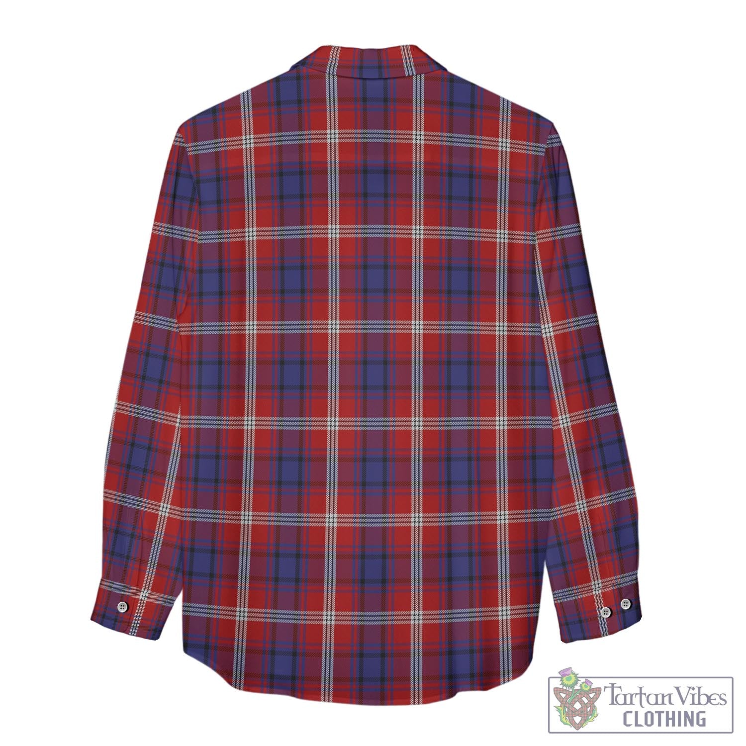 Tartan Vibes Clothing Ainslie Tartan Womens Casual Shirt with Family Crest