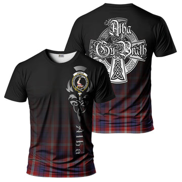 Ainslie Tartan T-Shirt Featuring Alba Gu Brath Family Crest Celtic Inspired