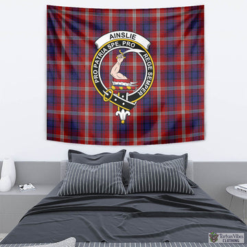 Ainslie Tartan Tapestry Wall Hanging and Home Decor for Room with Family Crest