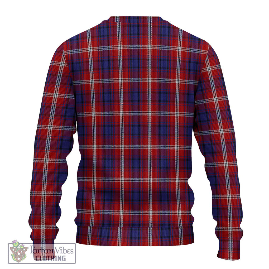 Ainslie Tartan Knitted Sweater with Family Crest DNA In Me Style - Tartanvibesclothing Shop