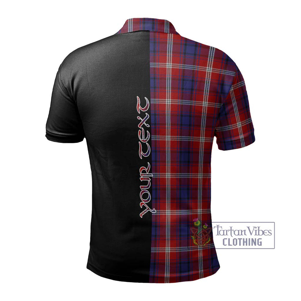 Ainslie Tartan Polo Shirt with Family Crest and Half Of Me Style - Tartanvibesclothing Shop